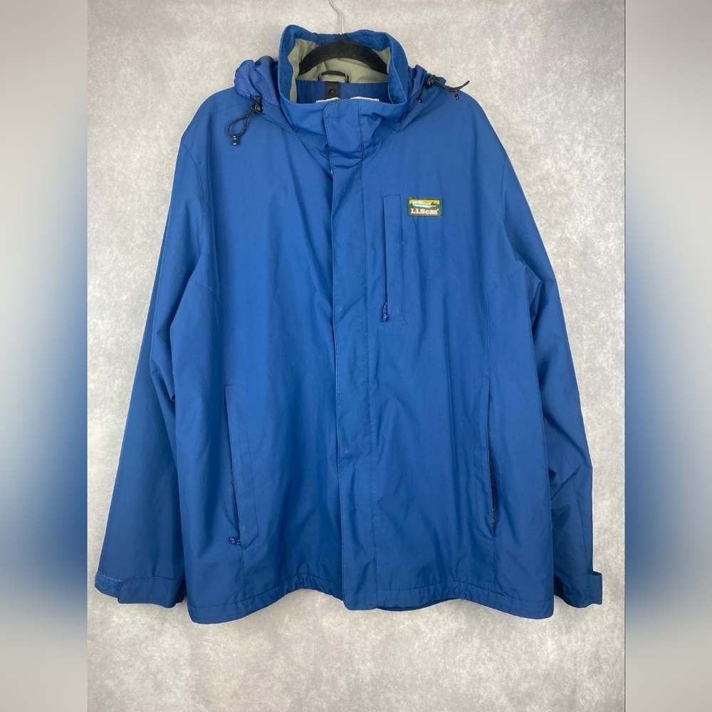 L.L bean‎ sweater Windbreaker Men's jacket royal blue Size XXL